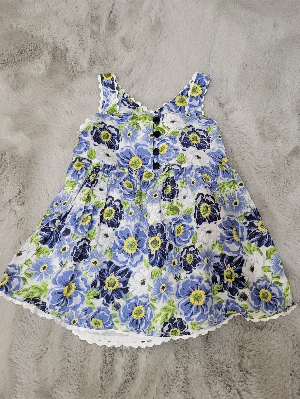 Max Studio Kids Girls Blue Floral Top